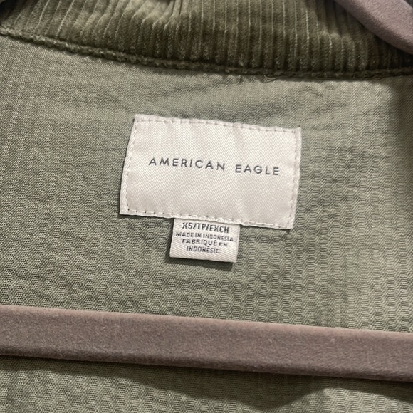 American Eagle corduroy shacket in olive - Picture 2 of 2